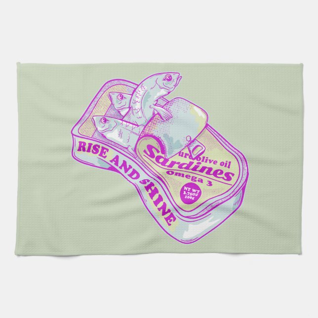 LINGE DE CUISINE LES SARDAIRES DE SOMMEIL S'ÉLEVENT ET S'ÉLEVENT (Horizontal)