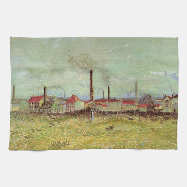 Linge De Cuisine Les usines à Asnieres par Vincent van Gogh (Horizontal)