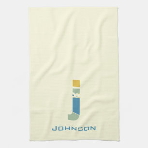 Linge De Cuisine Lettre Abstraite moderne J Monogramme Initial