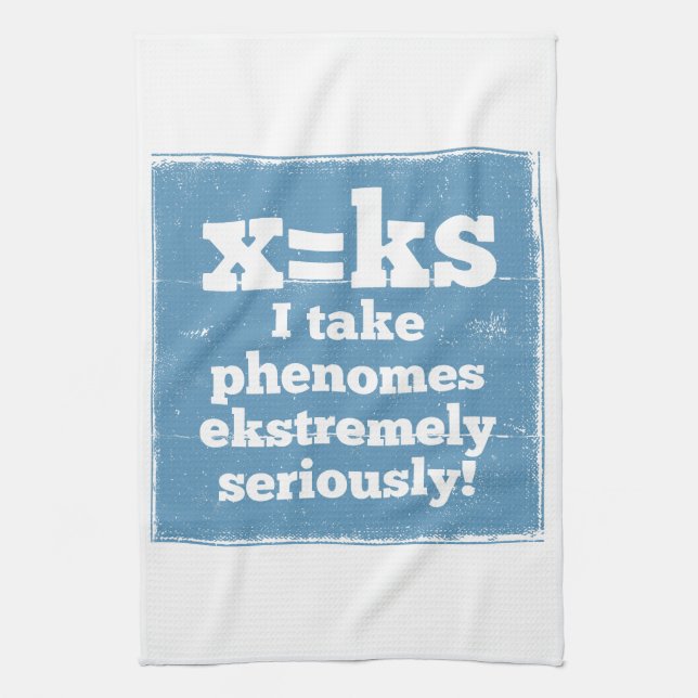 Linge De Cuisine lettre x phenome k phonie sonore (Vertical)