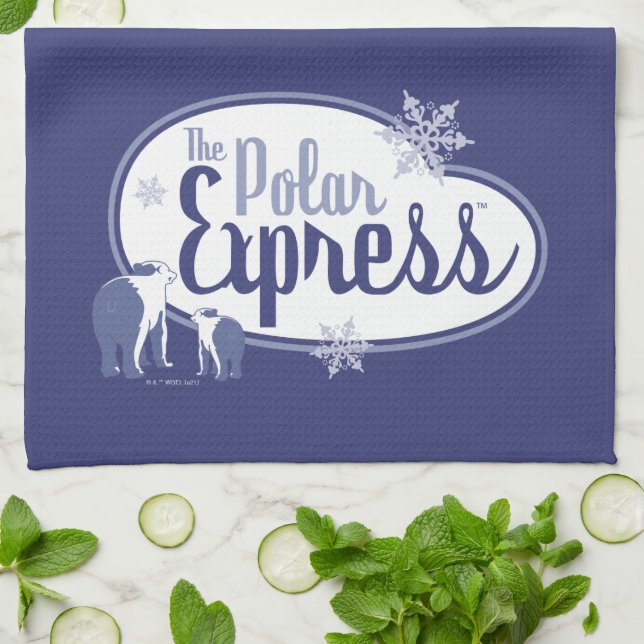 Linge De Cuisine L'Express polaire | Ours polaires Retro Graphisme (Plié)