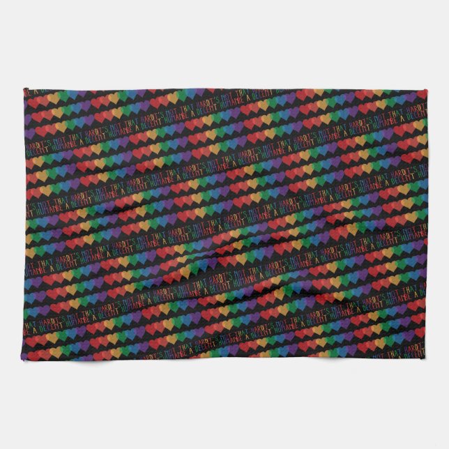 Linge De Cuisine LGBT Heart Retro Be A Decent Human Ce n'est pas qu (Horizontal)