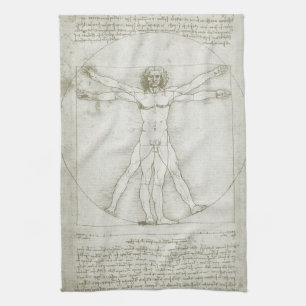 Linge De Cuisine L'homme vitruvien de Léonard de Vinci