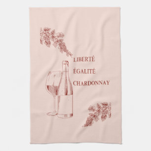 Linge De Cuisine Liberté Égalité Chardonnay Drôle Illustration de v