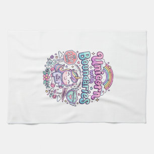 Linge De Cuisine Licorne avec des frontières Charme Vêtements Graph