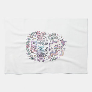 Linge De Cuisine Licorne Dans Mon Ère De Magie Douce Typographie Lu