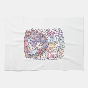 Linge De Cuisine Licorne Introvertie mais Originale Blanche Étincel