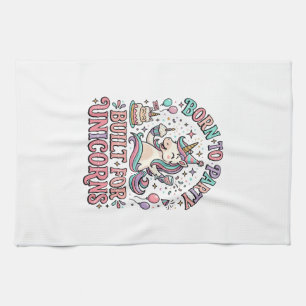 Linge De Cuisine Licorne Né pour faire la fête Construit pour les l