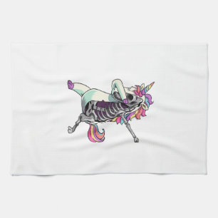 Linge De Cuisine Licorne squelette de Halloween pour filles qui fon