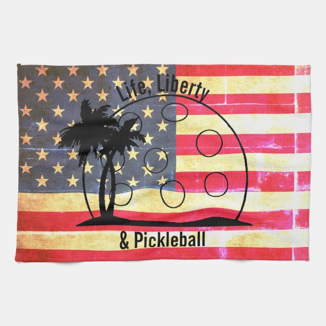 Linge De Cuisine Life Liberty & Pickleball USA (Horizontal)