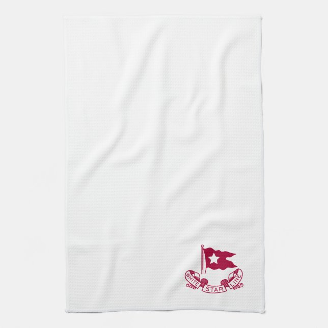 Linge De Cuisine Ligne blanche logo d'étoile (Vertical)