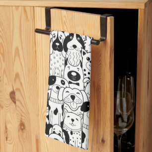 Linge De Cuisine Ligne d'art graphique Dessin Dessin Dessin Dessin 