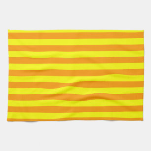 Linge De Cuisine Lignes de bandes orange jaune