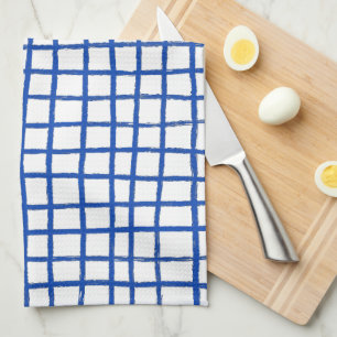 Linge De Cuisine Lignes Enky Chic Main Drake Grille Cool Bleu & Bla