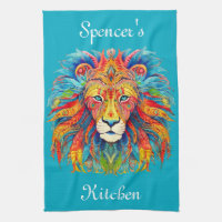 Lion tribal majestueux avec nom personnalisé