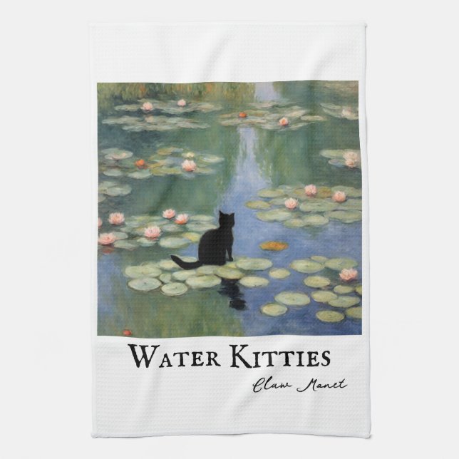 Linge De Cuisine Lits d'eau Monet Claw Pond de chat (Vertical)