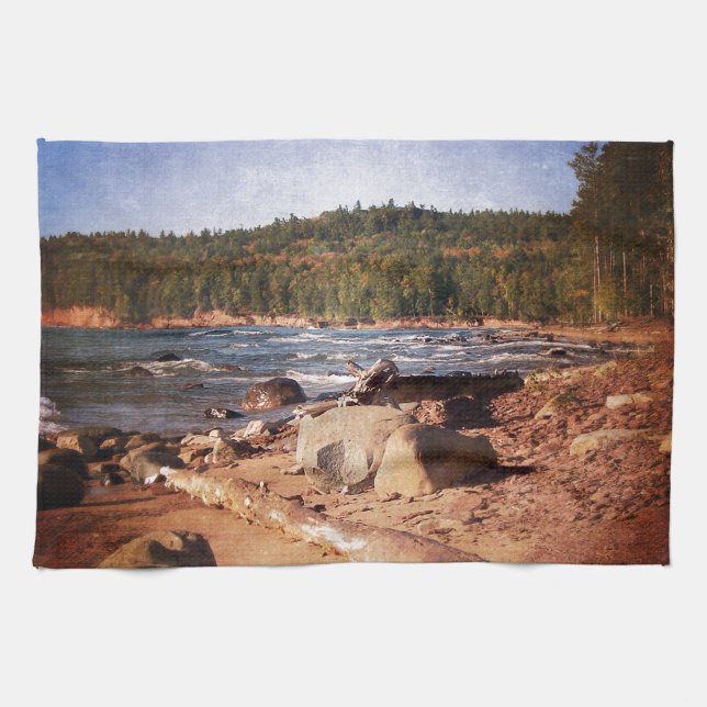 Linge De Cuisine Littoral de la péninsule supérieure du Michigan (Horizontal)