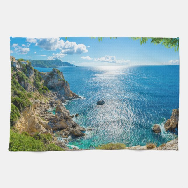 Linge De Cuisine Littoral | Palaiokastritsa, Corfou, Grèce (Horizontal)