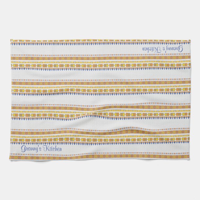 Linge De Cuisine Lively Motif Granny's Kitchen n'importe quel texte (Horizontal)