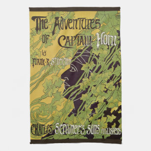Linge De Cuisine Livre Art nouveau vintage, Les Aventures du capita