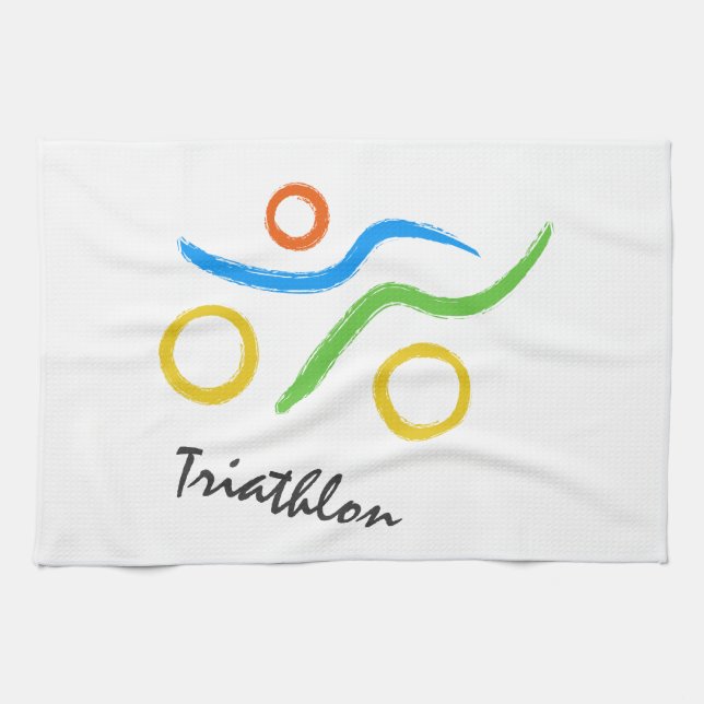 Linge De Cuisine Logo du triathlon (Horizontal)