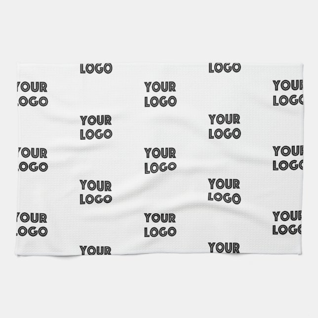 Linge De Cuisine Logo simple à répéter | Blanc (Horizontal)