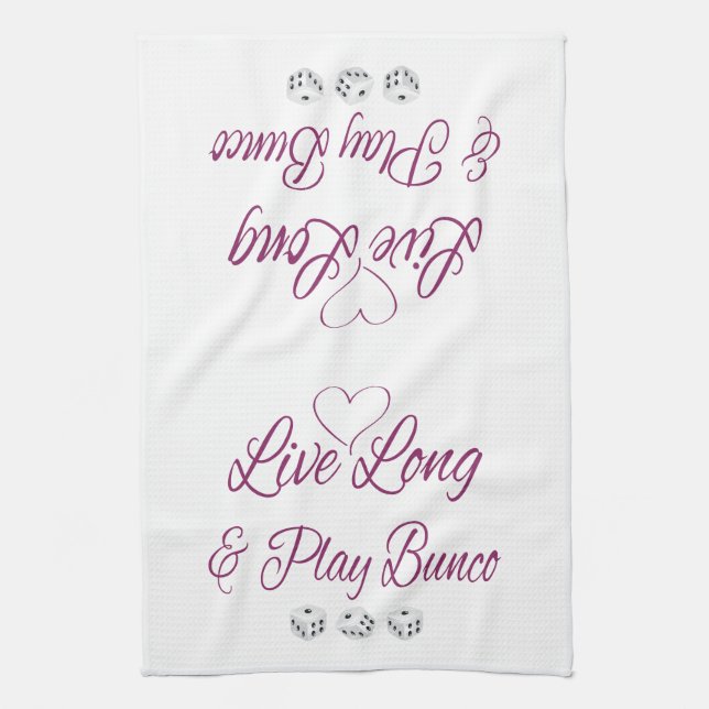 Linge De Cuisine Long vivant et jeu Bunco (Vertical)