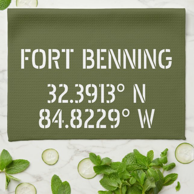 Linge De Cuisine Longitude de la latitude de Fort Benning (Plié)