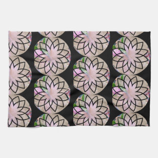 Linge De Cuisine Lotus Blossom Floral Springtime en rose pastel