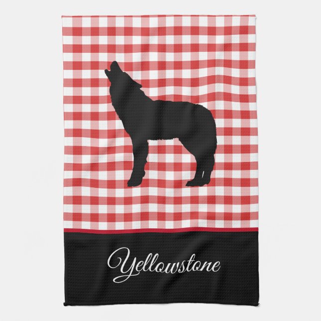 Linge De Cuisine Loup de Serviette-Yellowstone de cuisine (Vertical)