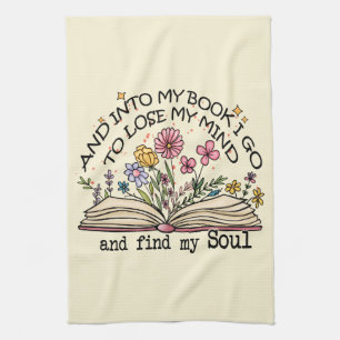 Linge De Cuisine Louveur de livres floraux