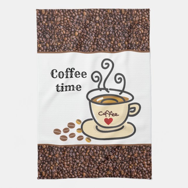 Linge De Cuisine Love Coffee / Home Café Bar Main ou (Vertical)