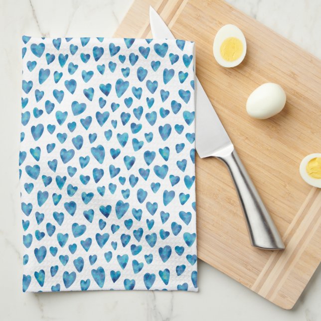 Linge De Cuisine Love Heart motif (Quart Plié)