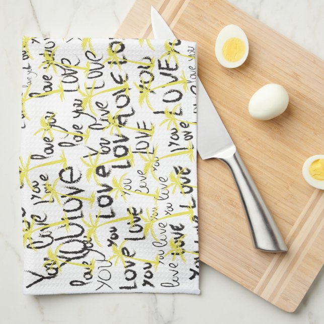 Linge De Cuisine Love Palms été (Quart Plié)