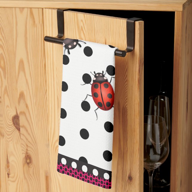 Linge De Cuisine Lucky Ladybug Spots (Pliage en tiers)