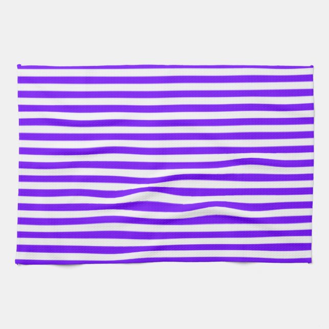 Linge De Cuisine Lumineux Indigo, Violet, Violet et Blancs (Horizontal)
