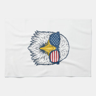 Linge De Cuisine Lunettes de soleil aigle patriotique dessin vector