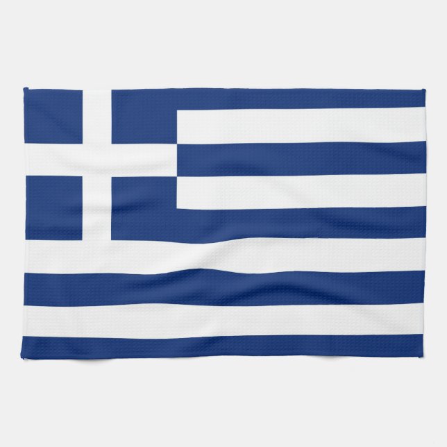 Linge De Cuisine lustre du drapeau de la Grèce (Horizontal)