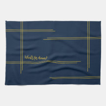 Luxe classique Navy et Or Dîner?