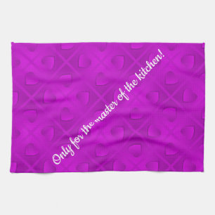 Linge De Cuisine Luxe Moderne Élégant Coeur Violet