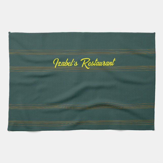 Linge De Cuisine Luxury Linen Popular Green Gold Texture Collection (Horizontal)