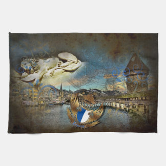 Linge De Cuisine LUZERN Vintage Grunge - Cuisinière