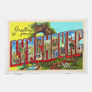 Linge De Cuisine Lynchburg Virginia Vintage Grande Lettre Carte pos