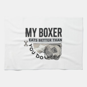 Linge De Cuisine Ma chemise Boxer mange mieux que vous ne le faites