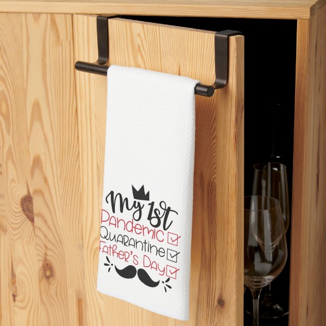 Linge De Cuisine Ma première Fête des pères de quarantaine pandémiq (Pliage en tiers)