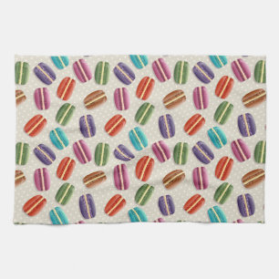 Linge De Cuisine Macarons colorés mignons Motif avec Pois
