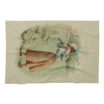 Madame jouante au golf vintage Art
