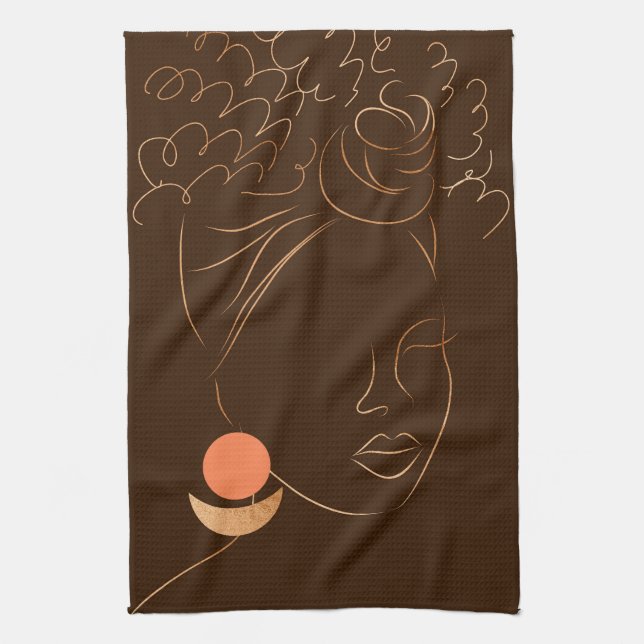 Linge De Cuisine Magie de la fille noire (Vertical)