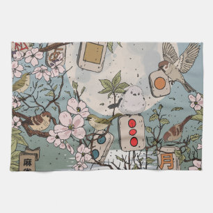 Linge De Cuisine Mahjong Lever de lune