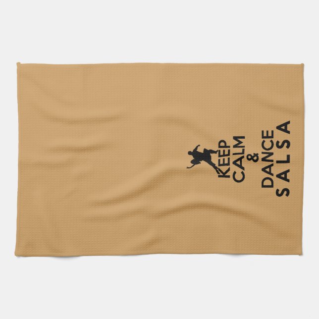 Linge De Cuisine MAINTENEZ cadeau CALME ET de DANSE de SALSA (Horizontal)